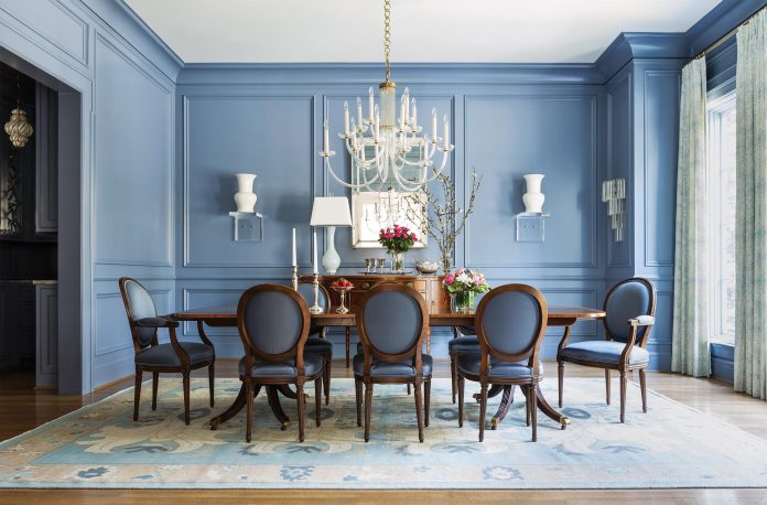 Dining Room KEvin Walsh redesign Little Rock Family home Classical and Contemporary