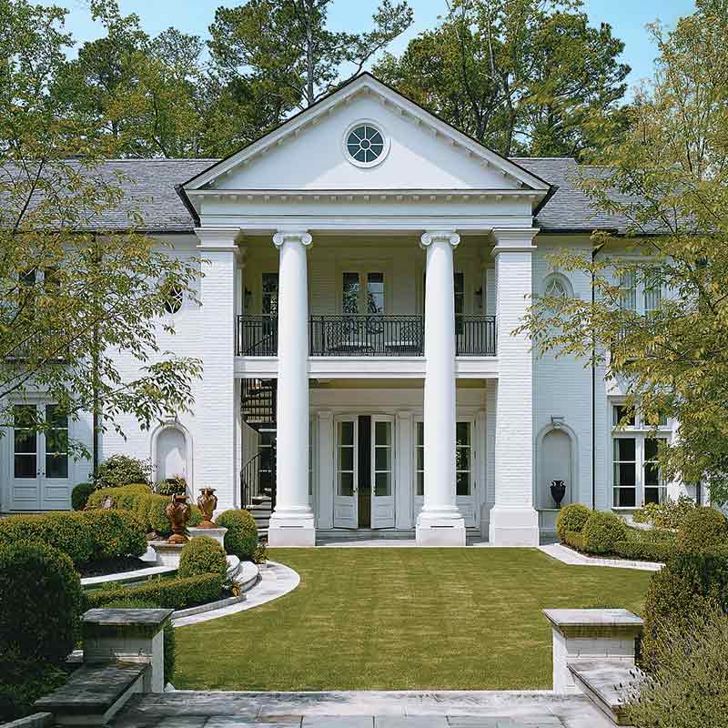white colonial exterior